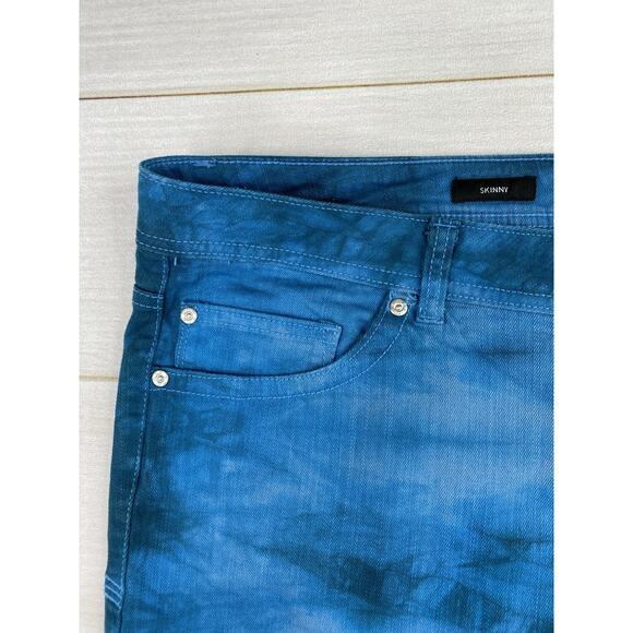 ANA A New Approach Jeans Womens 20W Blue Tie Dye Premium Skinny Ankle - Picture 2 of 12